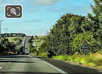 French road warning sign for wild deer