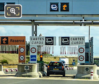 Automatic ticket booth on French toll road