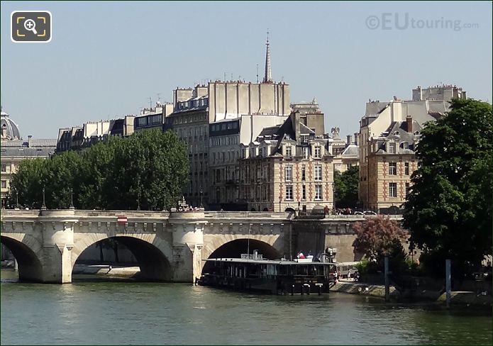 Vedettes du Pont Neuf dock by oldest Paris bridge