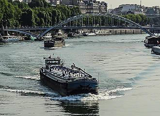 River Seine cargo boat