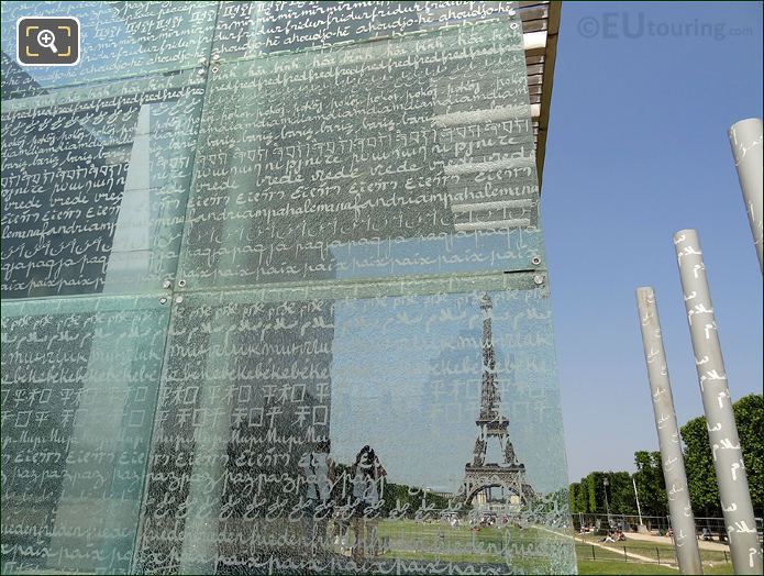 Peace in different languages on Wall For Peace