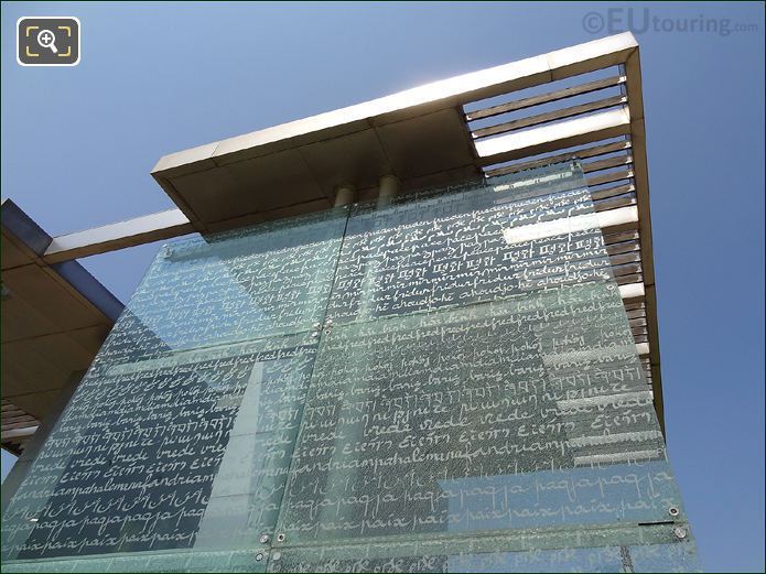 Wall For Peace roof and glass panels