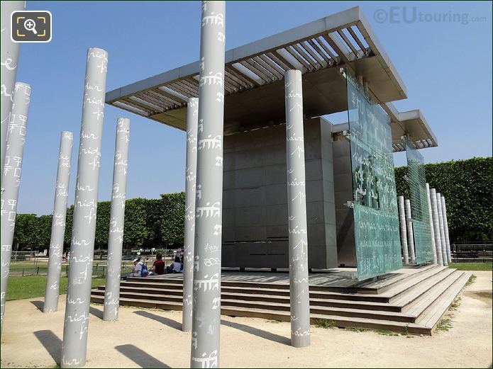 Wall For Peace monument in Champ de Mars Gardens