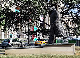 Sir Winston Churchill statue in Paris